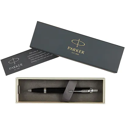 Ручка подарочная шариковая синяя, IM Black CT, Parker - фото 7