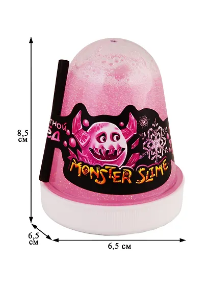 Слайм MonsterS Slime - Цветной Лед розовый 130 гр. - фото 2