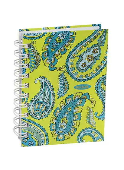 Записная книжка А6 100л кл. "Фантазия. Орнамент пейсли" 7БЦ, евроспираль, тисн.зол.фольгой, выб.лак, Listoff - фото 1