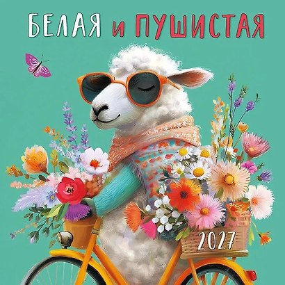 Календарь 2027г 290*290 "Белая и пушистая" настенный, на скрепке - фото 1