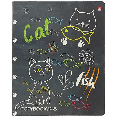 Тетрадь в клетку Альт, "Учёный кот", 48 листов, в ассортименте - фото 5