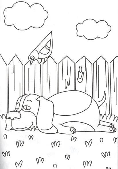 Милые щенки. Раскраска - фото 2