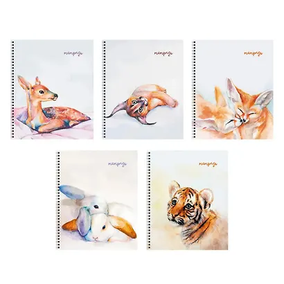 Тетрадь в клетку Listoff, "В мире животных", 96 листов, в ассортименте - фото 1