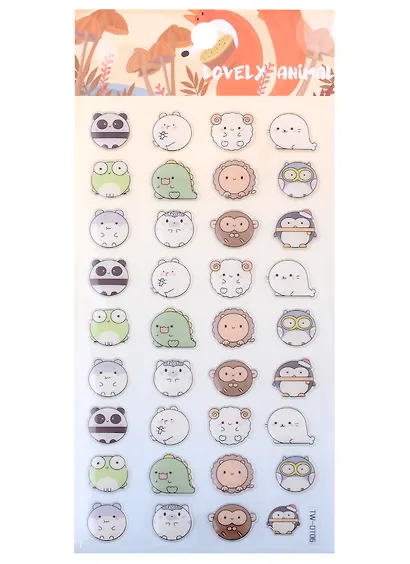 Наклейки Мордочки 9,5*21,5 (Эпоксидная смола) - фото 1