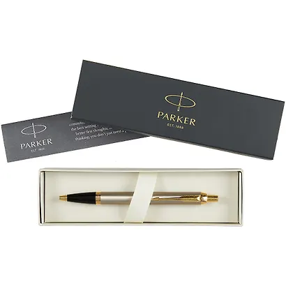 Ручка подарочная шариковая синяя, IM Brushed Metal GT, Parker - фото 2