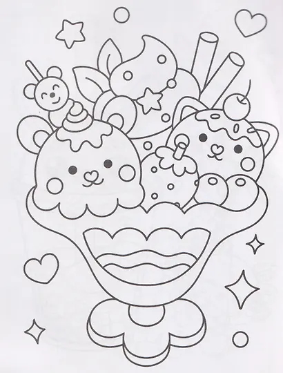 Сладости. Аниме-раскраски с наклейками - фото 3