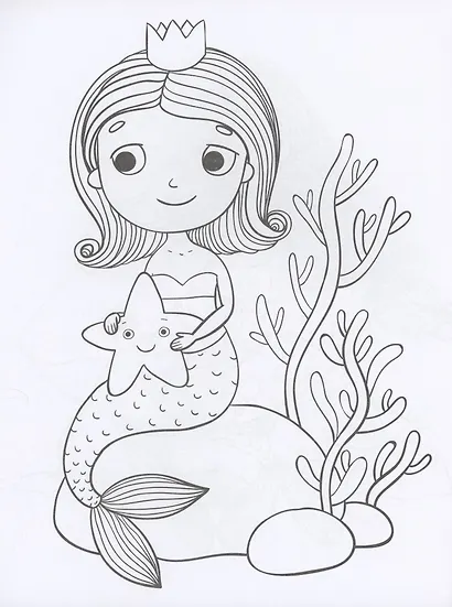 Раскраски для малышей. Русалки - фото 3