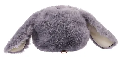 Сумочка плюшевая Кролик мордочка (серая) (22х26) (12-11586-202406-4) Bookvalno - фото 3