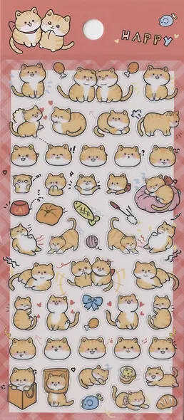 Наклейки Рыжие Котики - фото 1