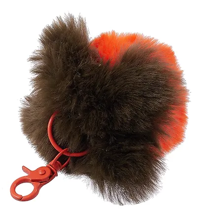 Брелок-помпон «Хурма», искусственный мех, 10 х 5 - фото 3
