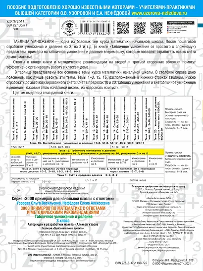 3000 примеров по математике. Табличное умножение. С ответами и методическими рекомендациями. 3 класс - фото 2