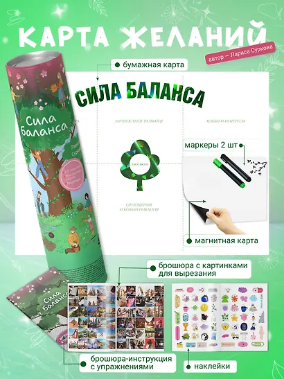 Сила баланса: work-life-study без стресса и выгорания (карта желаний в тубусе) - фото 3