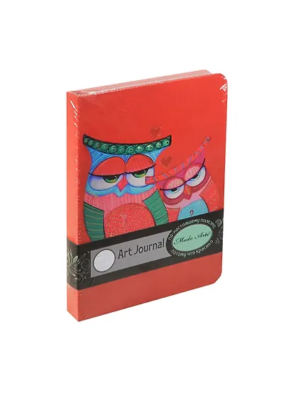 Записная книжка А6+ 80л кл. "Совы. Owls" тонир.бумага, тв.переплет, тисн.золотом, ляссе, ассорти, MODO ARTE - фото 1