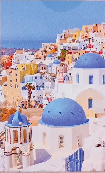 Набор для творчества. Картина по номерам. ПАННО "Солнечный Санторини" - фото 1