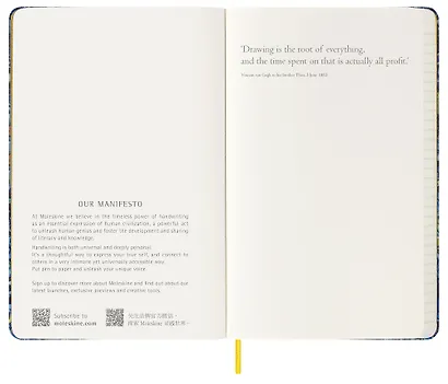 Книга для записей А5, 120 листов в линейку "Le Van Gogh Museum Large", синяя, жесткая обложка, Moleskine - фото 4