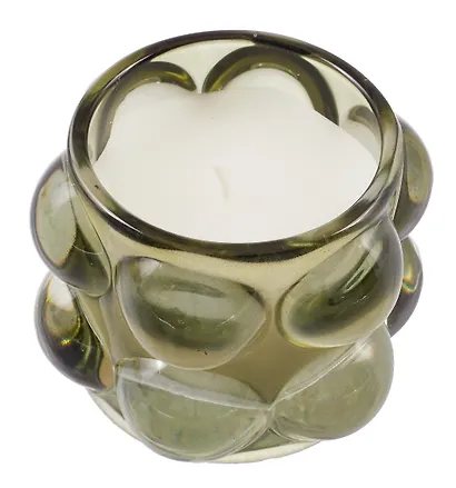 Свеча в стакане зеленая (стекло) (8,5х6,5) (12-250105-G10) - фото 4