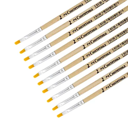 Кисть синтетика плоская №2, Артком - фото 2