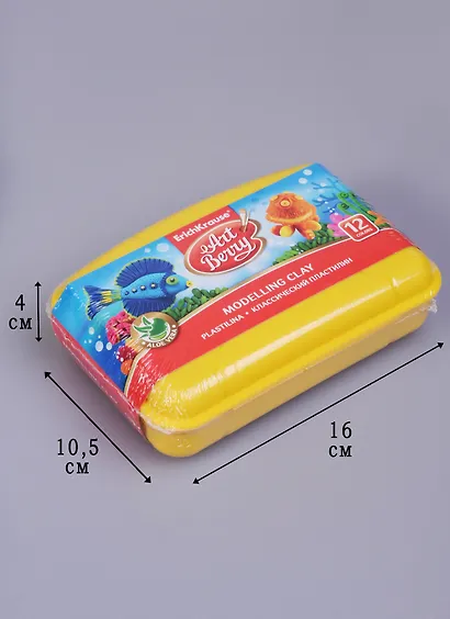 Пластилин 12цв 216гр., в пласт.боксе, стек, с Алоэ Вера, Art Berry - фото 2