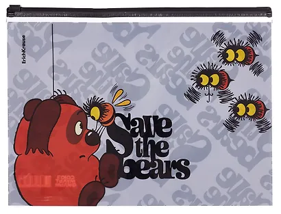 Папка на молнии А5 "Винни-Пух", ассорти, - фото 1