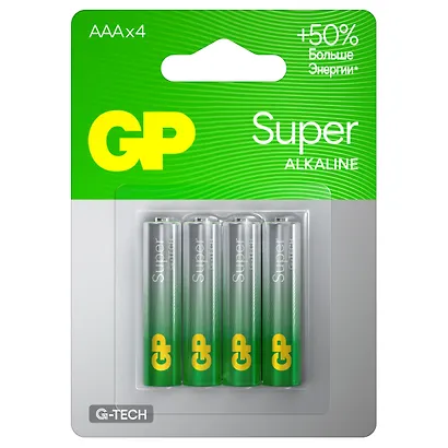 Батарейка GP Super G-Tech AAA (LR03) 24A алкалиновая, BC4 - фото 5