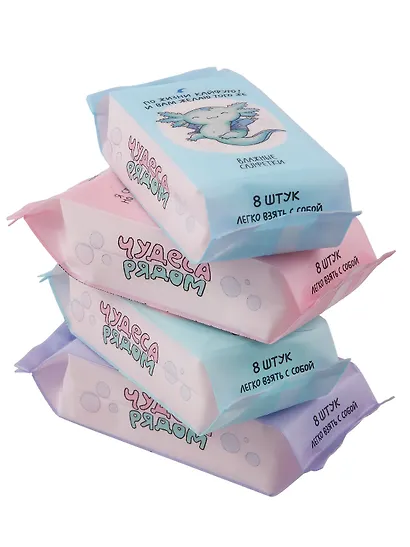 Салфетки влажные Аксолотль, 8 штук - фото 5