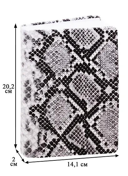 Ежедневник недат. А5 160л Snake серый, иск.кожа, интегр.переплет, обл.кожа змеи, ляссе - фото 2