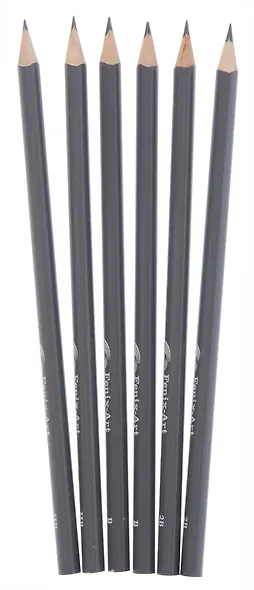 Карандаши простые, чернографитные, Феникс+, Набор 6 шт деревянный корпус, трехгранная форма - фото 2