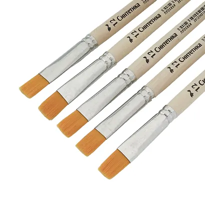 Кисть синтетика плоская №12, Артком - фото 2