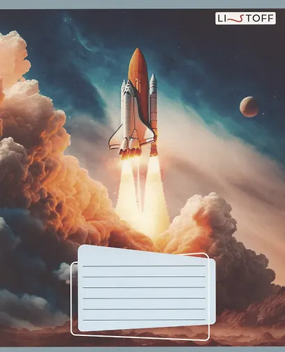 Тетрадь в линейку Listoff, "Космическая одиссея", 18 листов, в ассортименте - фото 2