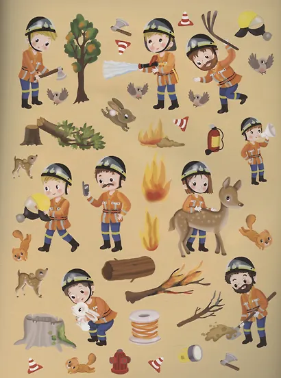 Пожарные-спасатели. 70 наклеек - фото 4