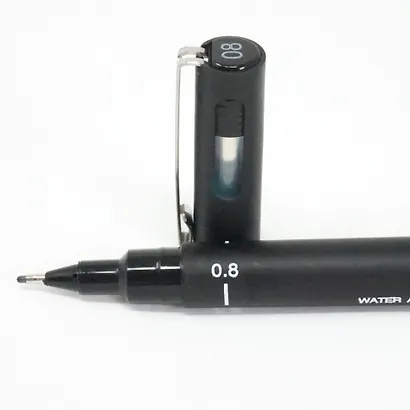 Линер черный "PIN" 08, толщина линии 0.8, UNI - фото 3