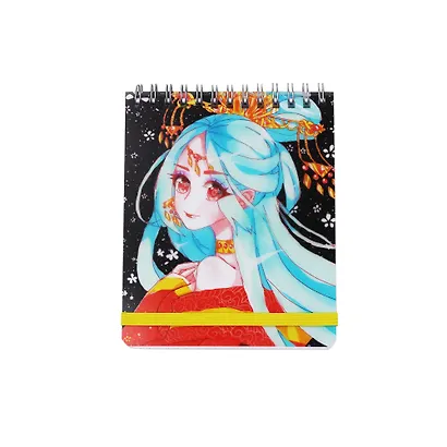 Записная книжка А6+ 100л кл. "Hello!" карт.фигурн.обл., полноцв.печать, цв.евроспираль, скр.углы, инд.уп. - фото 5