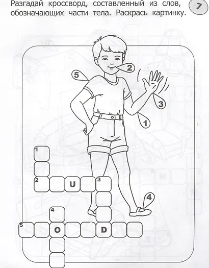 Кроссворды-раскраски по английскому языку для детей 7-10 лет - фото 4