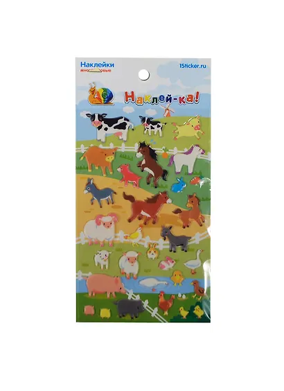 Наклейка декоративная зефирная 2 Животные 2 (95*185) (Наклей-ка!) (упаковка) - фото 1