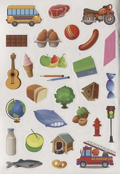 111 наклеек "Первые наклейки малыша". Обучающие (комплект из 3 книг) - фото 4