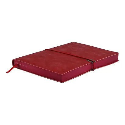 Ежедневник дат. 2026г. А5 176л "Тиволи глосс" красный, кожзам, мягк. переплет, застёжка-резинка, блинт.тиснение, офсет, справ.мат-лы, ляссе, инд.уп - фото 4