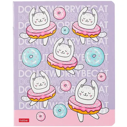 Тетрадь в клетку Hatber, "Котоеда", 48 листов, в ассортименте - фото 3