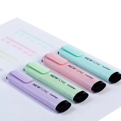 Текстовыделители 4 цвета "Newtone Pastel", Hatber - фото 4