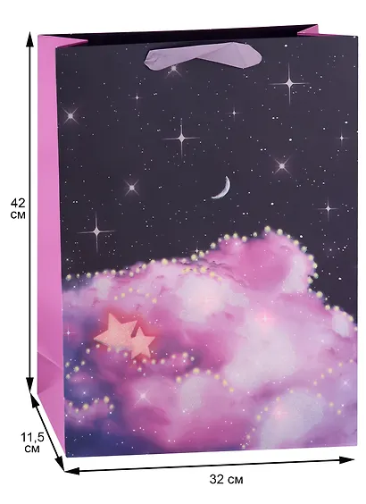 Пакет А3 46*33*10 "Bright night" дет., бум.мат - фото 2