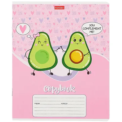 Тетрадь в линейку Hatber, "Веселые Авокадики", 12 листов, в ассортименте - фото 3