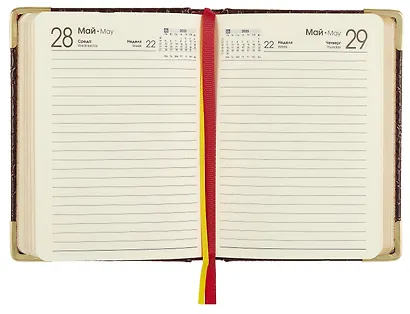 Ежедневник дат. 2026г. А6 176л "Business Premium. Lizard" бордо, 7Б, иск.кожа, обл.поролон, тв.переплет, мет.уголки, тонир.блок, зол.торец, справ.мат-лы, 2 ляссе, инд.уп - фото 5