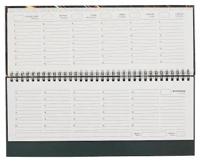 Планинг недат. 56л "Listoff" блеск металла, настольный, иск.кожа, 7БЦ, глянц.лам, евроспираль, офсет - фото 4