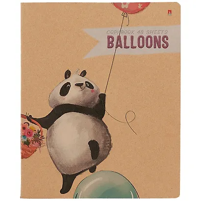 Тетрадь в клетку Альт, "Зверушки и шарики", 48 листов, в ассортименте - фото 6