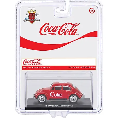 450027 Машинка литая коллекционная Motor City - Die-сast модель Coca-Cola 1967 Volkswagen Beetle, масштаб 1:50 (металлическая), возраст 14+ - фото 3