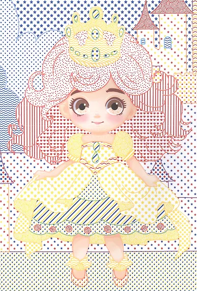 Феи и принцессы. Водная раскраска с цветным контуром - фото 3