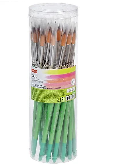 Кисть синтетика круглая №7, Hatber - фото 2