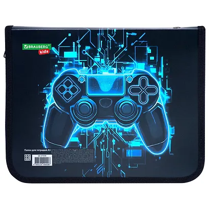 Папка для тетрадей A5 "Digital gamepad" молния с трех сторон, пластик - фото 6