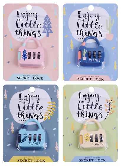 Замочек кодовый Растения (металл) (блистер) - фото 3