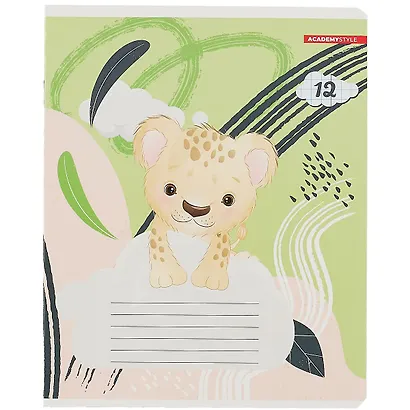 Тетрадь в клетку Academy Style, "Облачные зверята", 12 листов, в ассортименте - фото 4