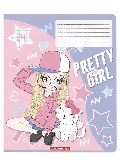 Тетрадь в клетку Academy Style, "Крутые девчонки", 24 листа - фото 6